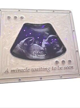Roman NWT Caroline Collection Ultra Sound Photo Frame 4X3 Pic Pearlescent Inlay